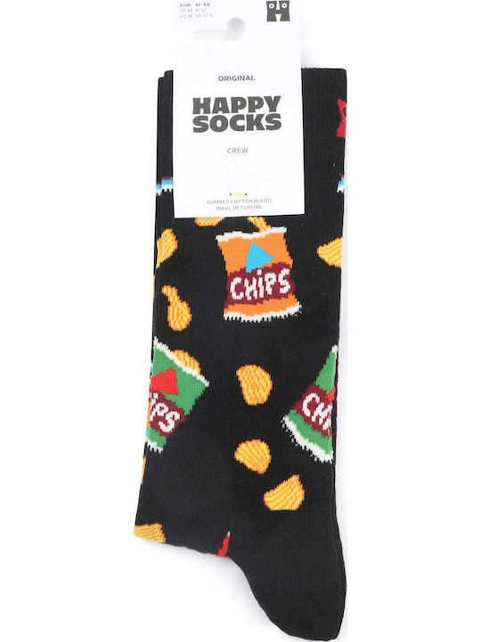Happy Socks Ανδρικές Κάλτσες με Σχέδια Μαύρες