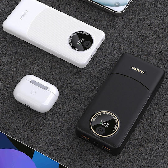 Dudao K12 Power Bank 10000mAh 22.5W Mit 2 USB-A Ausgangsanschlüsse Power Delivery / Schnellladung Schwarz