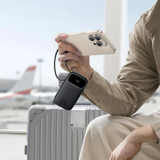 Baseus EnerFill FC31 Power Bank 10000mAh 22.5W με Θύρα USB-A και Θύρα USB-C Μαύρο