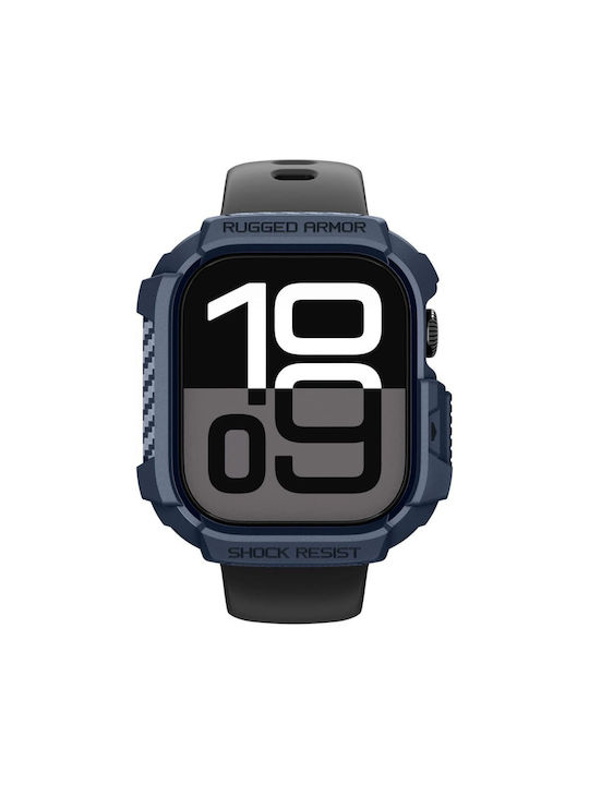 Spigen Rugged Armor V2 Θήκη Σιλικόνης σε Μπλε χρώμα για Apple Watch 11 42mm