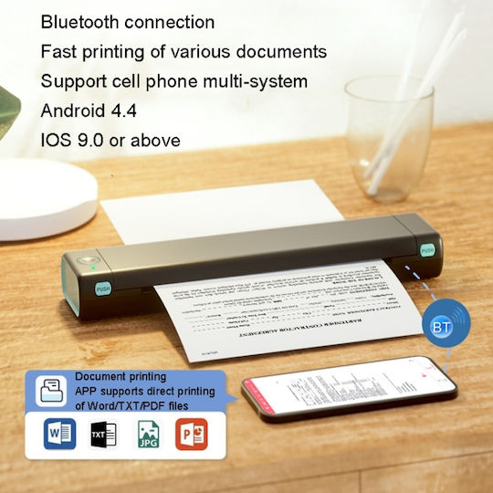 M08F Black and White Thermal Printer Silver Letter Version