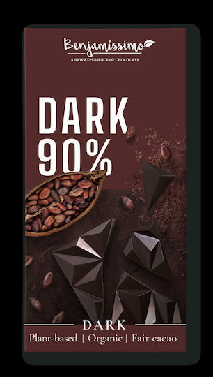 Benjamin Organic Chocolate Dark with 90% Cocoa Gluten-Free 60gr