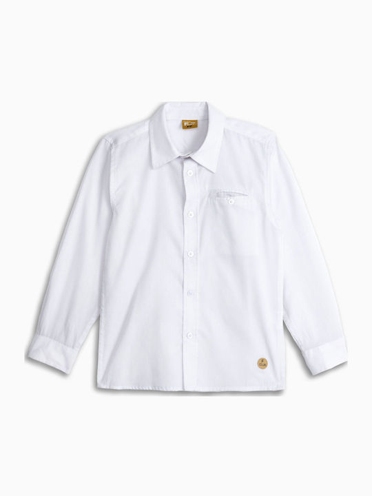 Kids Shirt Long Sleeve White