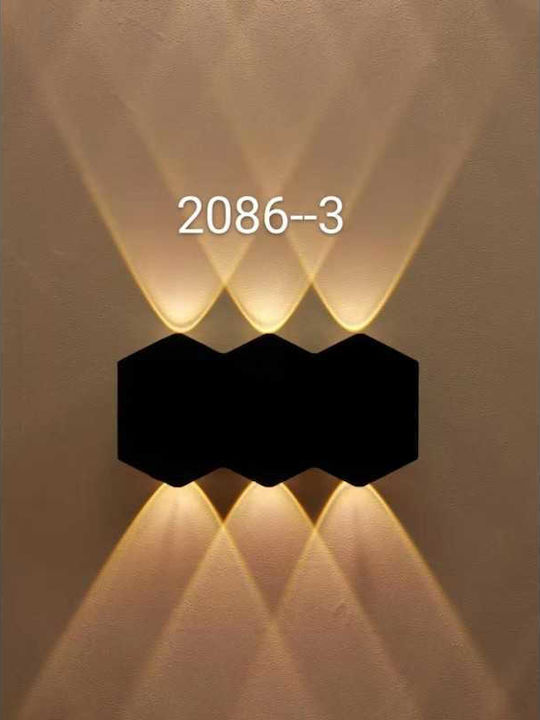 Lightplanet Стенно Външно Осветително Тяло LED IP65 6W с Топло бяло Светлина