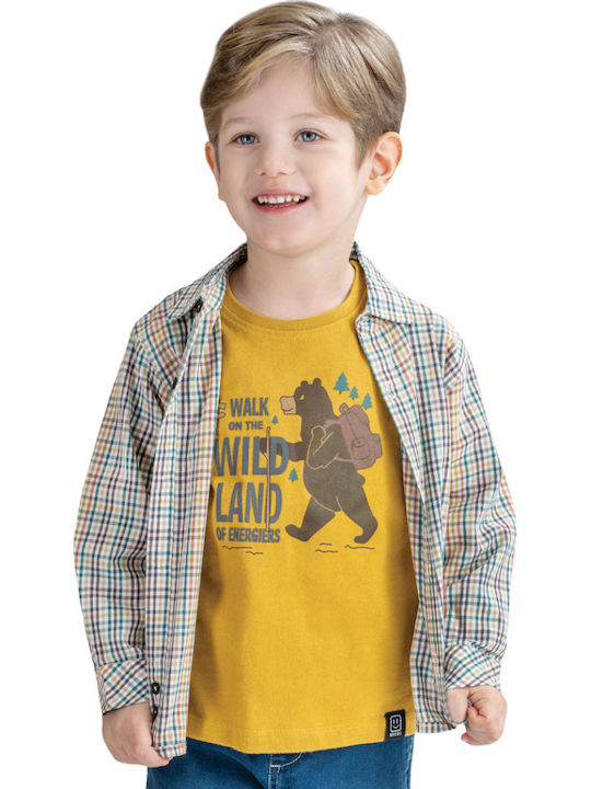 Kids Checked Shirt Long Sleeve Multicolour