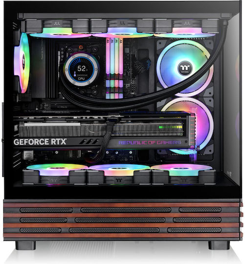 Thermaltake View 270 Plus WS ARGB Gaming Midi Tower Computer Case with Side Window Black