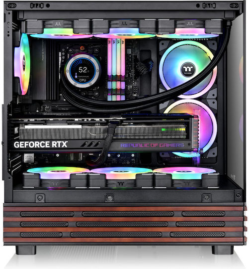 Thermaltake View 270 Plus WS ARGB Gaming Midi Tower Computer Case with Side Window Black