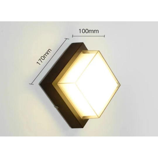 Lightplanet Επιτοίχιο Εξωτερικό Φωτιστικό LED IP65 12W