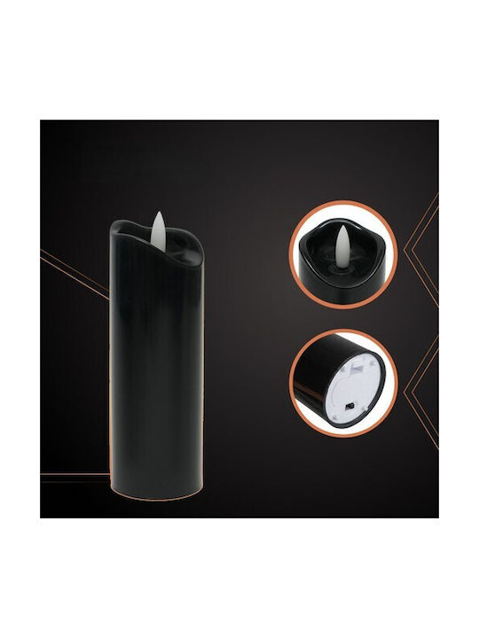 Lustră Decorativă Lumânare Negru 12buc