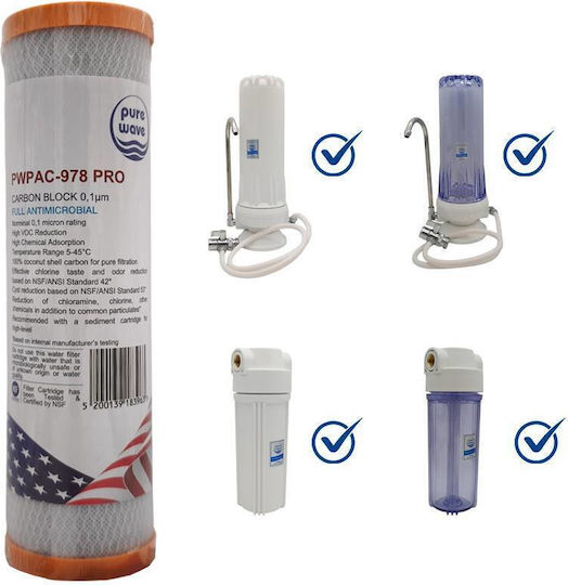 Water Filter Replacement for Faucet made of Activated Carbon 0.1 μm