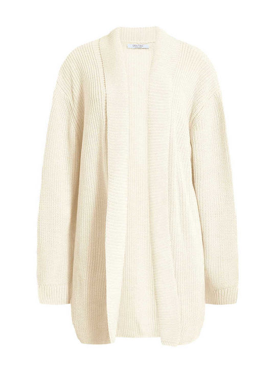Celestino Cardigan Pentru Femei Lung Tricotat Rip Crem