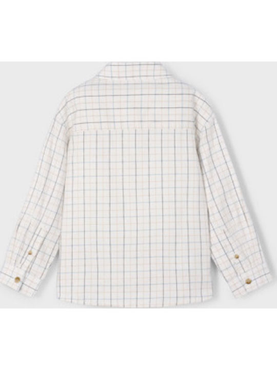 Kids Checked Shirt Long Sleeve Blue