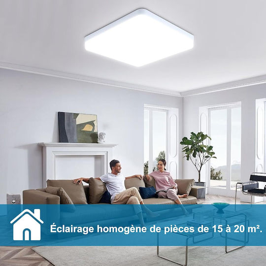 Lightplanet Pătrat În aer liber Panou LED Putere 36W cu Alb Rece Lumini