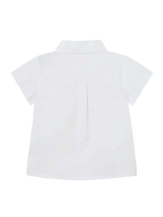 Kids Short-sleeved One-color White Shirt