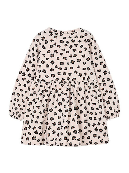 Children's Dress Sweatshirt Long Sleeve Set with Accessories Beige Skoro