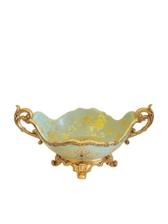 La Belle Maison Dekorative Schale Kunststoff Blau 36x21x22cm D1875