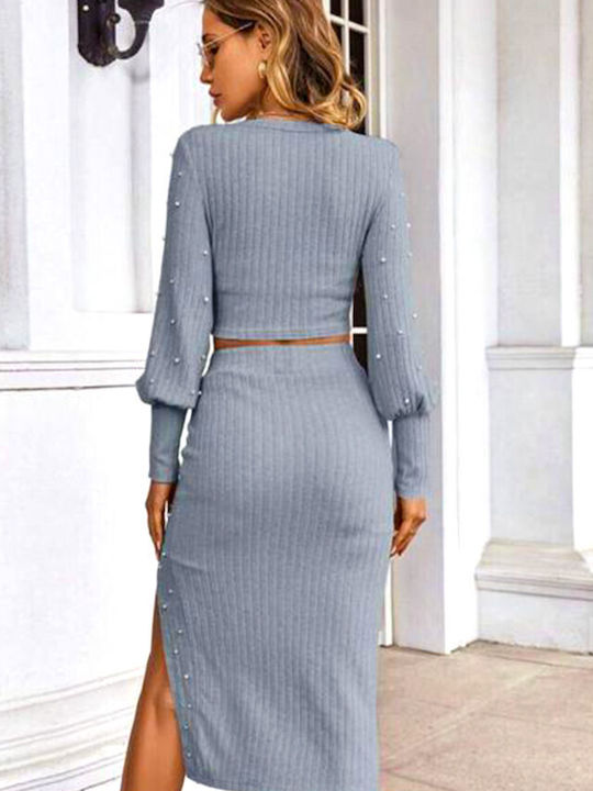 Set mit Maxi Rock Gray