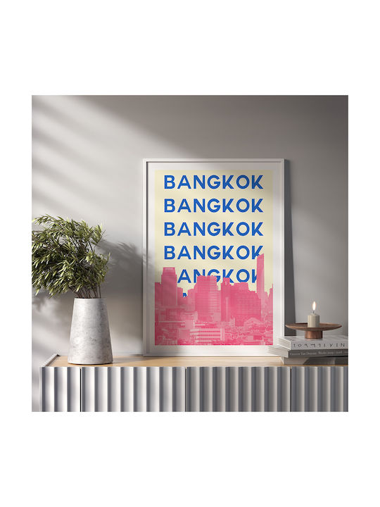 Poster Bangkok Pop Art Pst25520 21cm X 30cm White Frame PVC