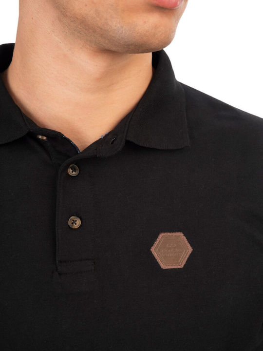 Polo Langarmbluse Black