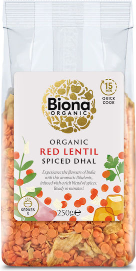Red Lentil Dhal Organic Spices 250g Biona