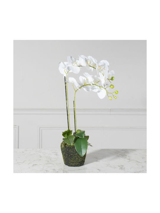 Artificial Plant in Pot Orchid White 42cm Supergreens