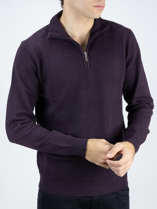 Herrenblusen Langarm Burgundisches Pullover