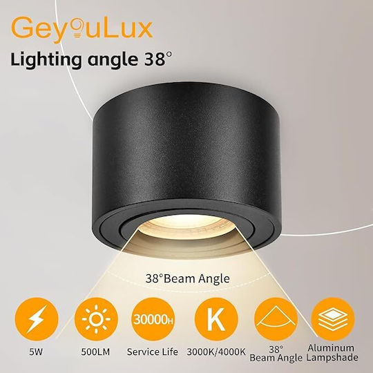 Lightplanet LED Φυσικό Λευκό Σποτ σε Μαύρο Χρώμα