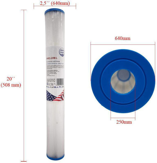 Water Filter Replacement Reverse Osmosis (RO) / for Faucet 20" 20 μm