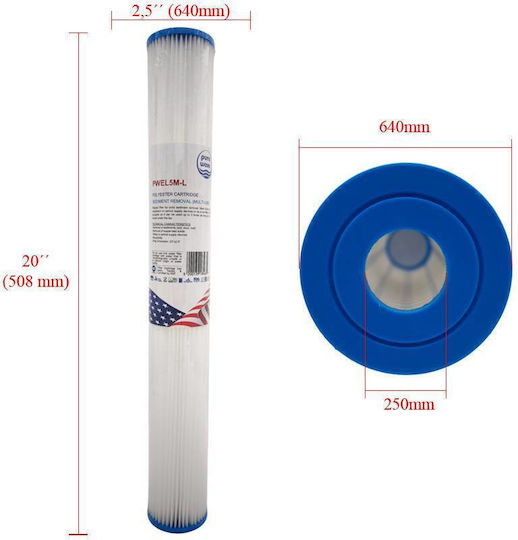 Water Filter Replacement Reverse Osmosis (RO) / for Faucet 20" 5 μm
