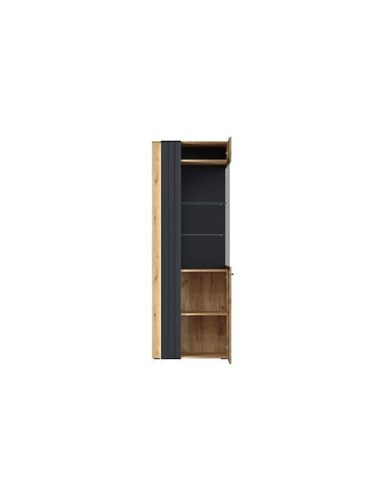Bibliotecă Cu LED Cirfive 103 Gri Stejar 72x45x203cm