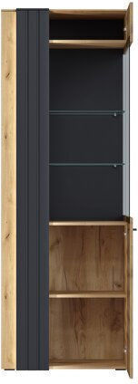 Bookcase with LED Cirfive 103 Gray Oak 72x45x203cm 565550MEB Bookcase with LED Cirfive 103 Gray Oak 72x45x203cm 565550MEB