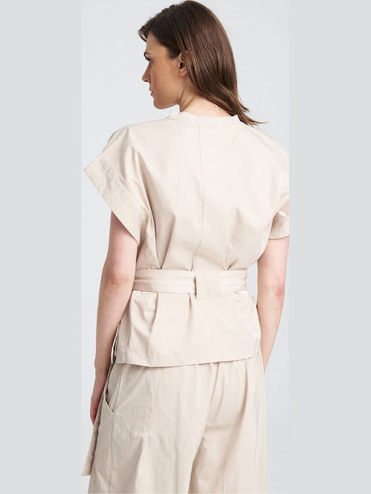 Γυναικείο Crop Top Beige
