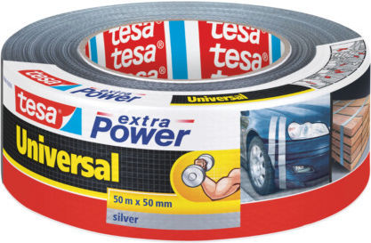 Tesa Extra Power Universal Silver Αυτοκόλλητη Υφασμάτινη Ταινία Γκρι 10mx50mm