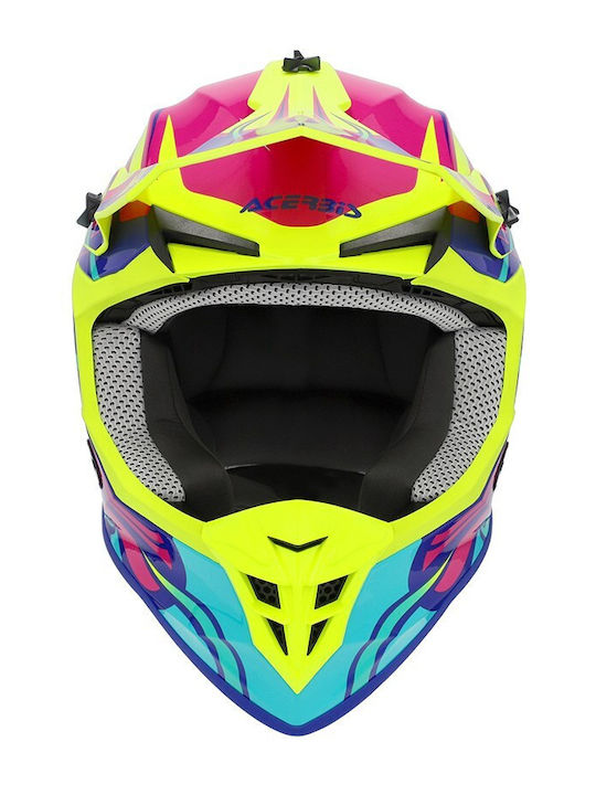Acerbis Mx Linear Yellow/Purple Κράνος Μηχανής Motocross ECE 22.06 1400gr