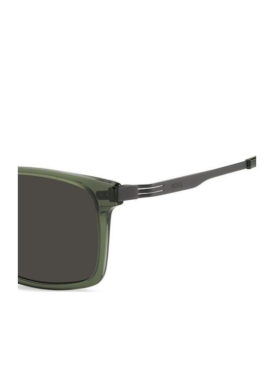 Boss Men's Sunglasses with Green Frame and Gray Lens BOSS 1836/G/S 8YWIR
