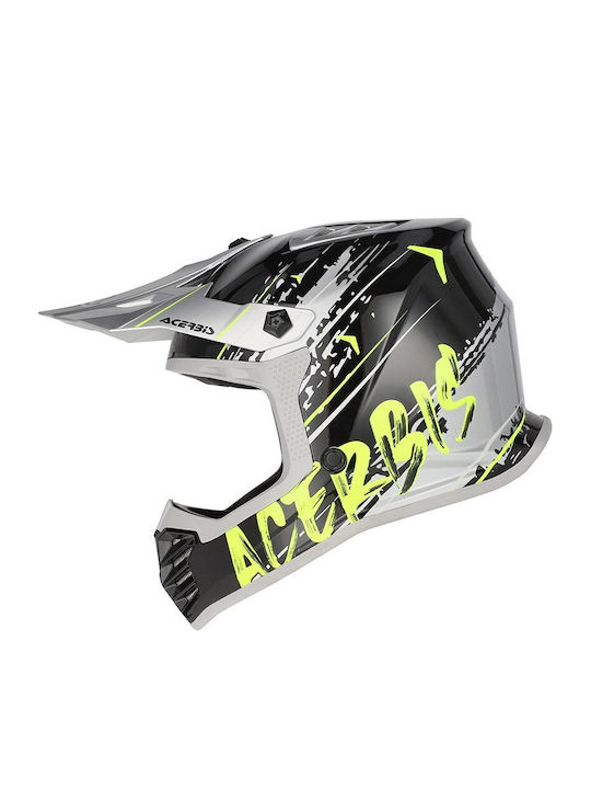 Acerbis MX Profile Black/Fluo Yellow Παιδικό Κράνος Μηχανής Motocross ECE 22.06 1150gr