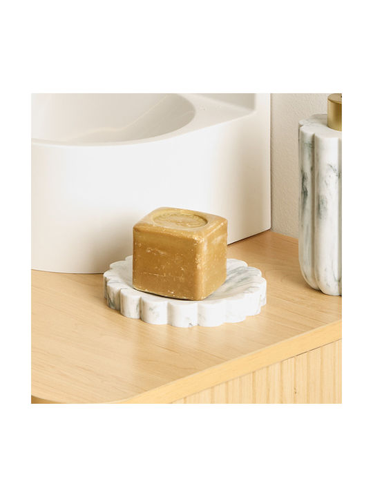 Marble White Soap Dish 12.4x1.5cm