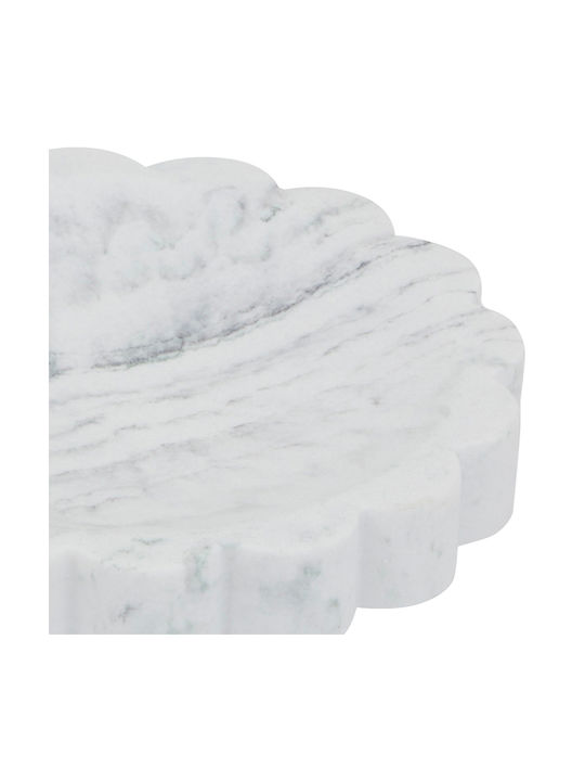 Marble White Soap Dish 12.4x1.5cm