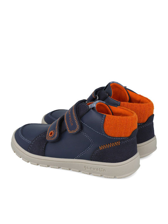 Δερμάτινα Παιδικά Μποτάκια Barefoot Μπλε