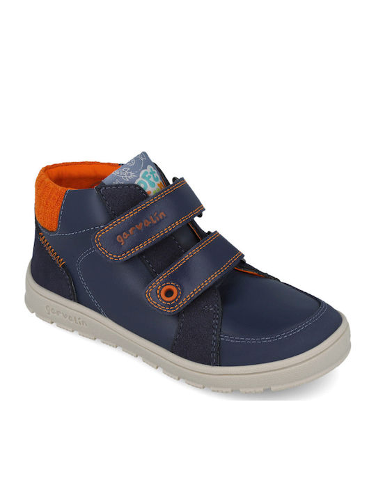 Δερμάτινα Παιδικά Μποτάκια Barefoot Μπλε
