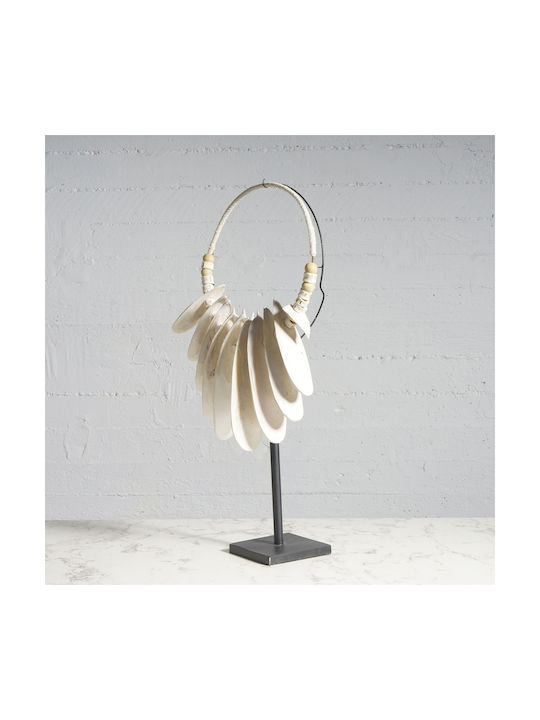 Supergreens Decorative Wreath Africa Necklace made of Metallic White 45x25x75cm 1pcs