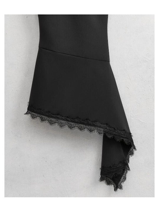 Rochie De Vară Mini De Seară Cu Dantelă Neagră