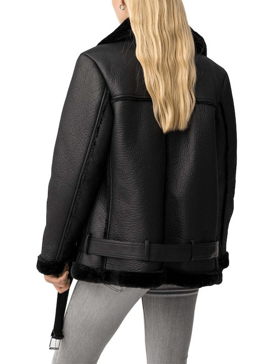 Women's Short Lifestyle Jacket for Winter Black