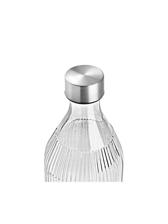 Glasflasche 1000ml Edelstahl Deckel