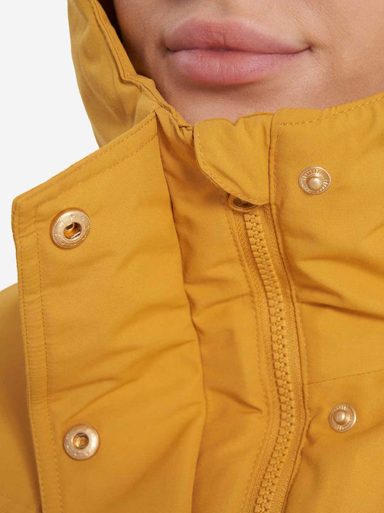 Damen Puffer Jacke Wasserdicht und Winddicht für Winter Yellow