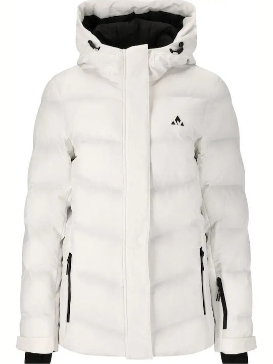 Kurz Damen Puffer Jacke für Winter White