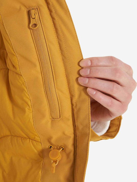 Damen Puffer Jacke Wasserdicht und Winddicht für Winter Yellow
