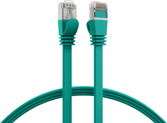 EFB Flat U/FTP (STP) Cat.6a (Gigabit) Καλώδιο Δικτύου Ethernet 1.5m Πράσινο