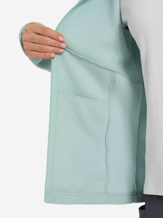 Fleece Γυναικεία Ζακέτα με Φερμουάρ Blue