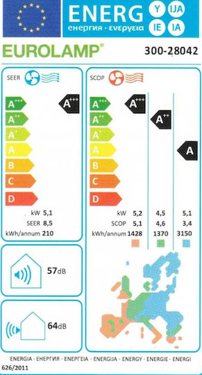 Eurolamp Zephyrus Pro Aparat De Aer Condiționat Inverter 18000 BTU A+++/A++ Cu WiFi
